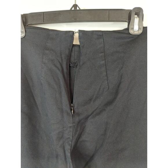 Reformation Black High Rise Straight Leg Trousers Back Zip Women's Sz. 6 - Picture 5 of 11